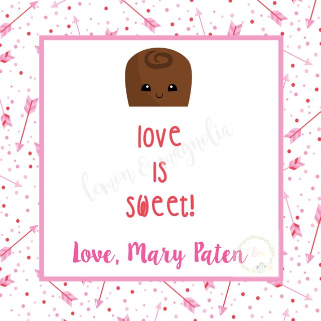 Arrows and Chocolate Valentine's Day Tag