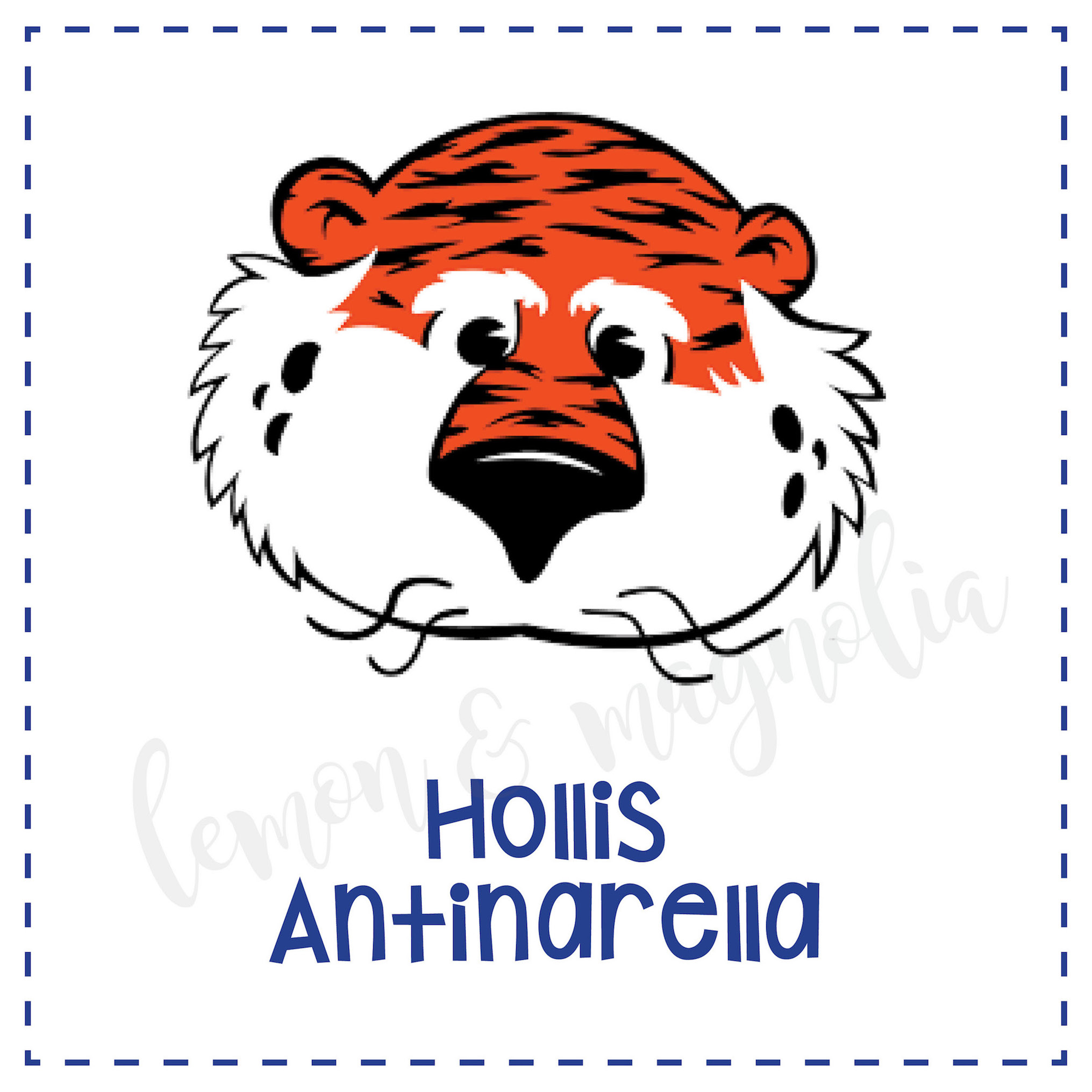 Aubie Personalized Calling Card