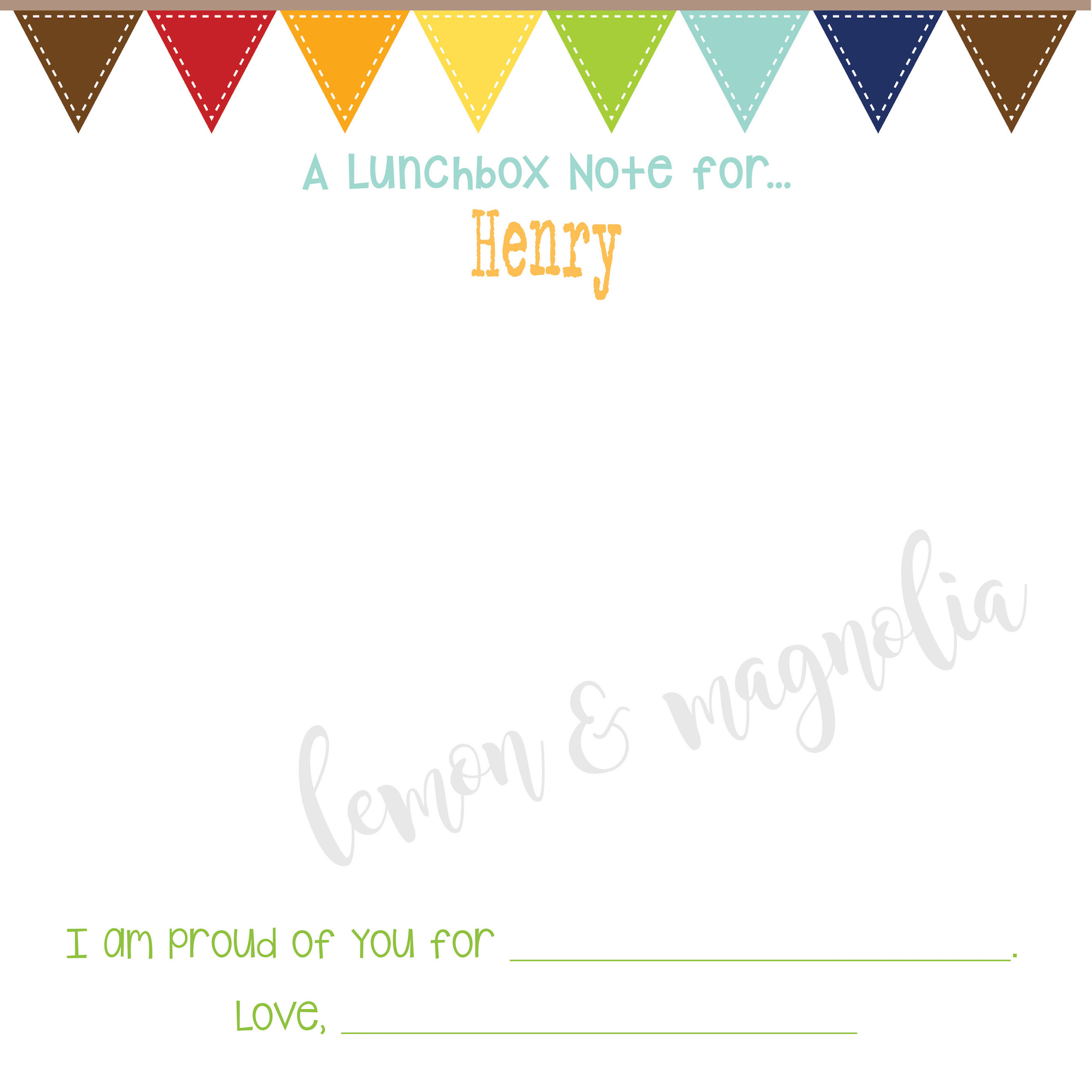 Banner Lunchbox Notes
