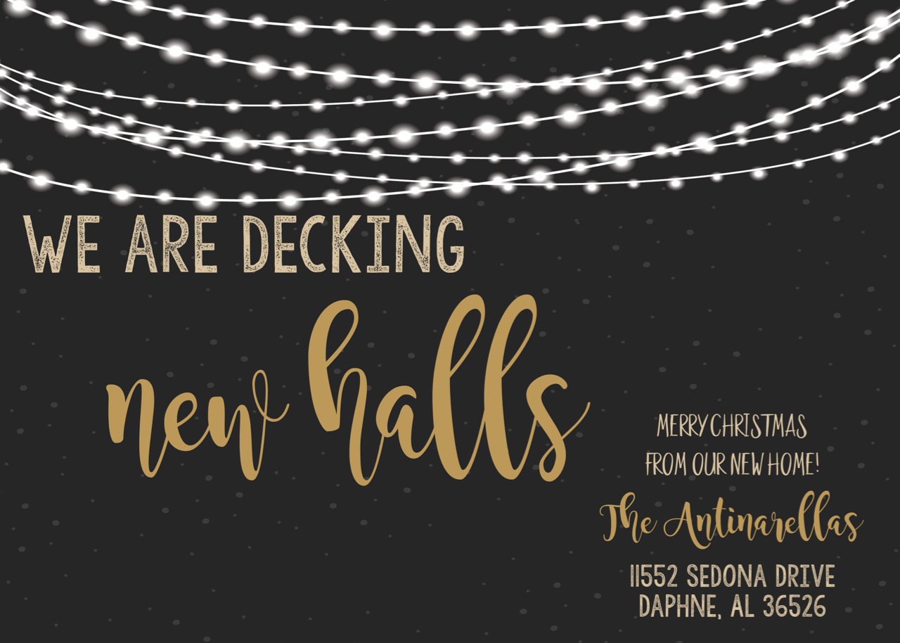 Deck New Halls Christmas Moving Announcements