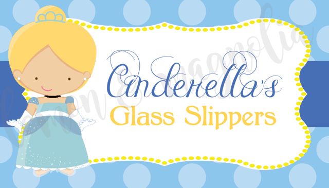 Princess Cinderella Food Label/Tent