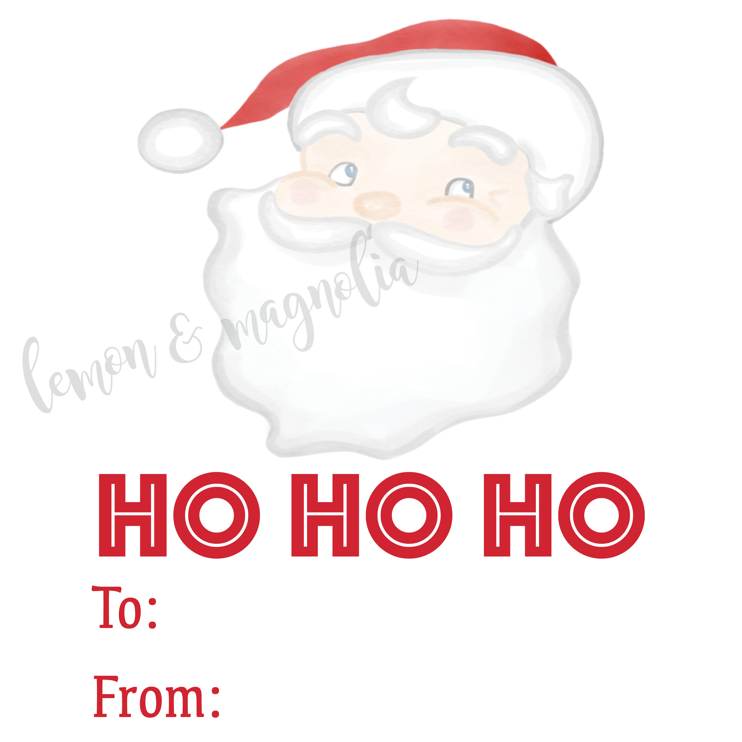 Ho Ho Ho Christmas Gift Tag