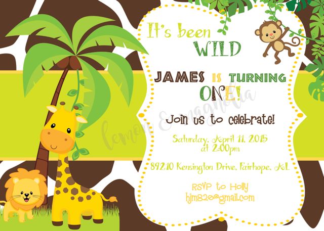 Jungle Baby Shower Invitation 2