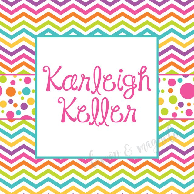 Bright Chevron and Dots Personalized Calling Cards