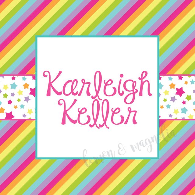 Bright Stripes with Stars Personalized Calling Cards