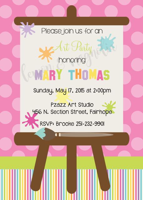 Paint Party Invitation 2