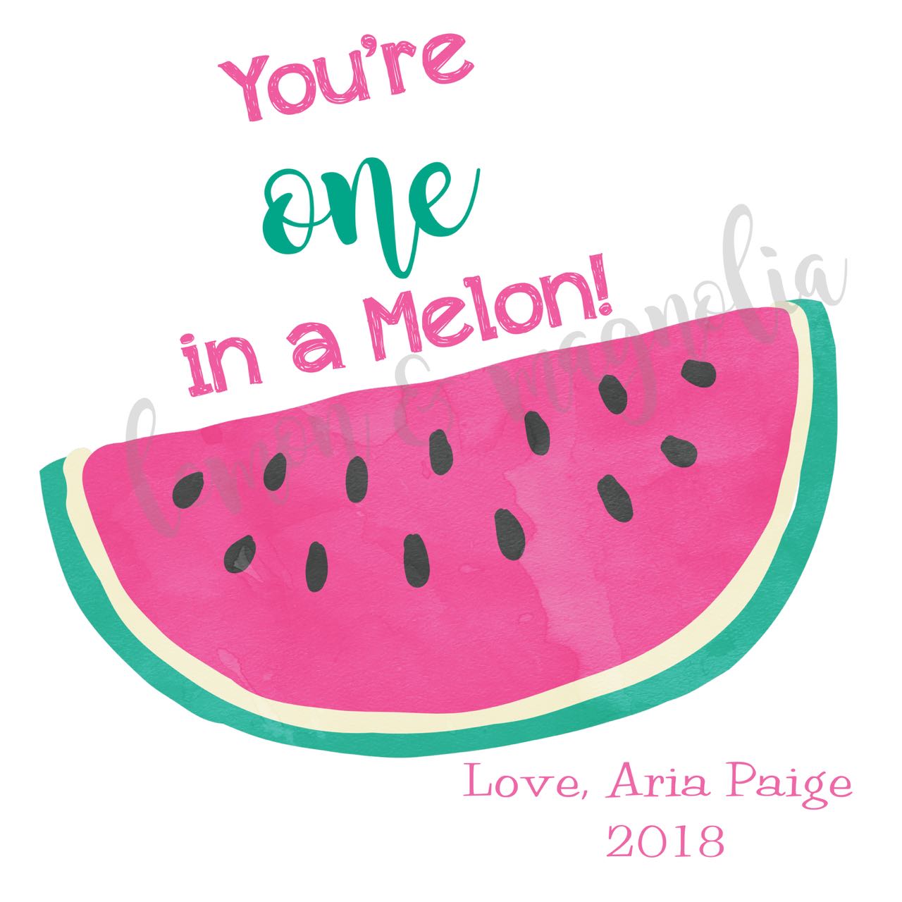 One in a Melon Gift Tag/Calling Card