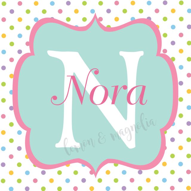 Pastel Dot Initial Personalized Calling Card