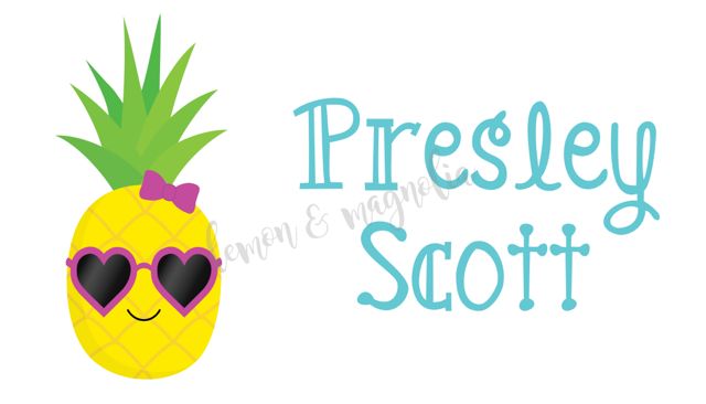 Pineapple Personalized Calling Cards
