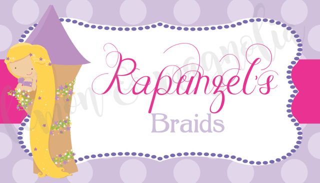Princess Rapunzel Food Label/Tent