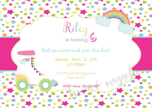 Rollerskate Invitation 2