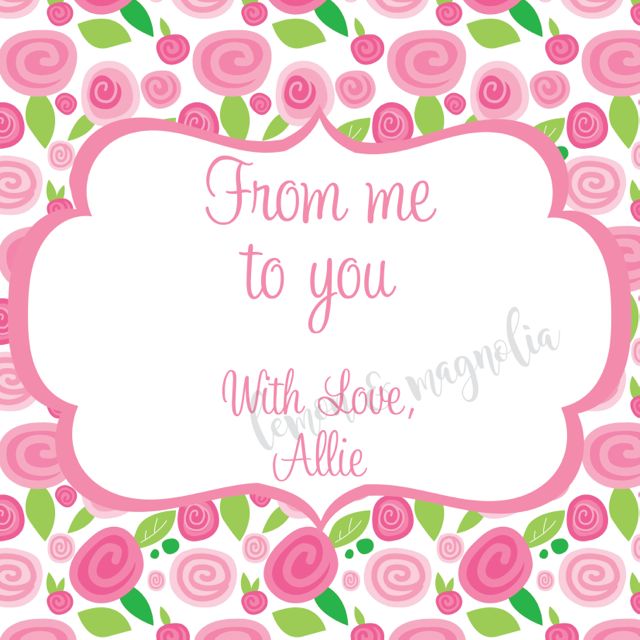 Pink Roses Personalized Calling Card