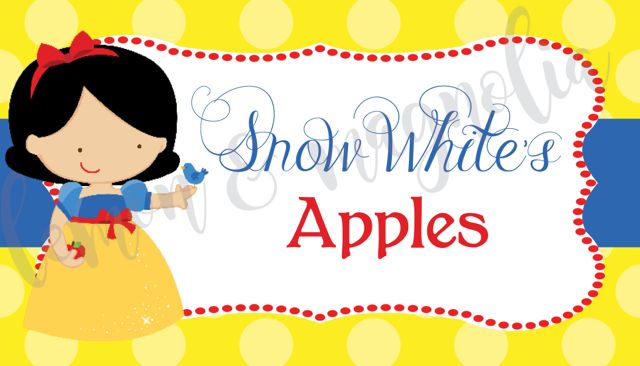 Princess Snow White Food Label/Tent