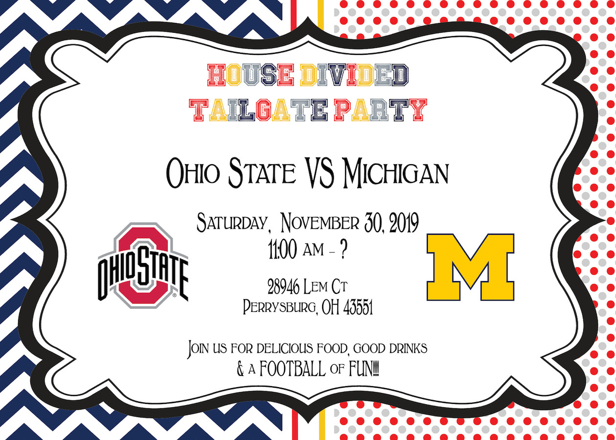 House Divided Michigan v Ohio State Invitation