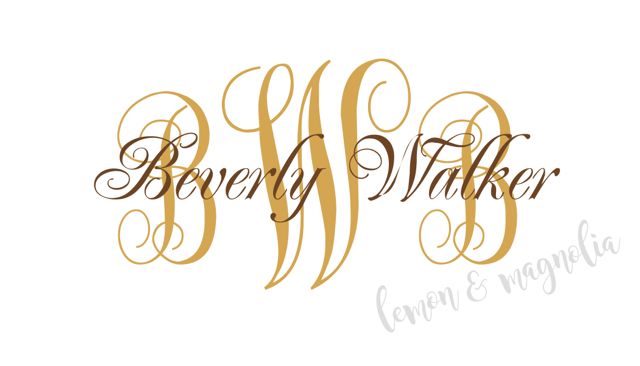 Gold and Brown Monogram Personalized Calling Card
