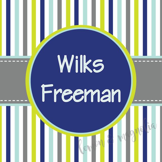 Lime Navy Grey and Aqua Stripe Personalized Calling Card