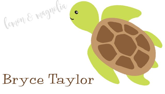 Turtle Personalized Calling Card