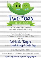 Two Peas in a Pod Baby Shower Invitation