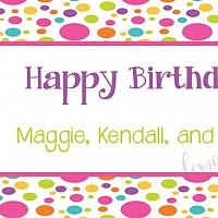 Bright Dots Happy Birthday Personalized Calling Card