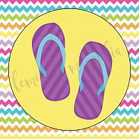 Flip Flop Pool Party Birthday Banner