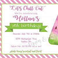 Chill Out Watermelon Birthday Invitation