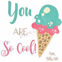 Ice Cream Personalized Gift Tag/Calling Card