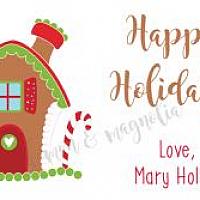 Gingerbread House Personalized Holiday Gift Tag