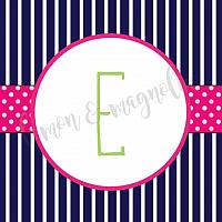 Girl Navy, Pink, & Green Anchor Baby Shower Banner