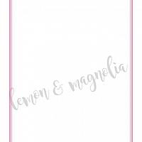 Flat Notecard with Border and Name on Side