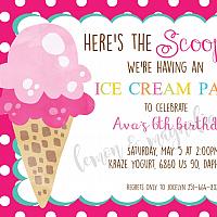 Here's the Scoop Girl Invitation