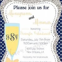 Monograms and Mimosas Bridal Shower Invitation