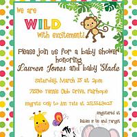 Jungle Baby Shower Invitation 1