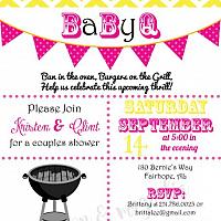 Baby-Q BBQ Shower Invitation