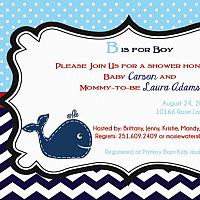 Whale Baby Shower Invitation