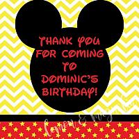 Mickey Birthday Favor Tags