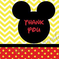 Mickey Birthday Thank You Notecard