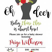 Oh Deer Baby Shower Invitation