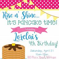 Rise and Shine Pancakes and Polka Dots Invitation