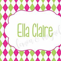Pink and Green Argyle Personalized Notecard