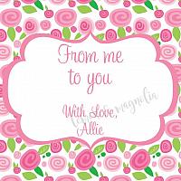 Pink Roses Personalized Calling Card