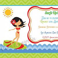 Surf's Up Birthday Invitation