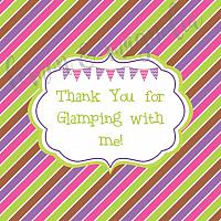 Girls Glamping/Camping Birthday Favor Tag