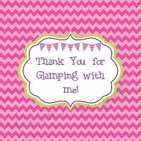 Girls Glamping/Camping Birthday Favor Tag