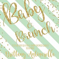 Stripe Baby Brunch Invitation