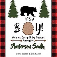 Lumberjack Boy Baby Shower Invitation