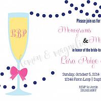 Monograms and Mimosas Bridal Shower Invitation 2