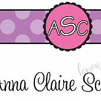 Purple Dot with Monogram Personalized Calling Card