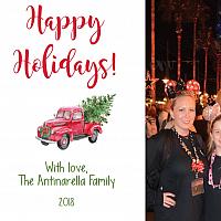 Vintage Red Truck Photo Christmas Card