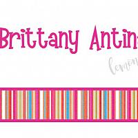 Striped Pink Personalized Calling Card